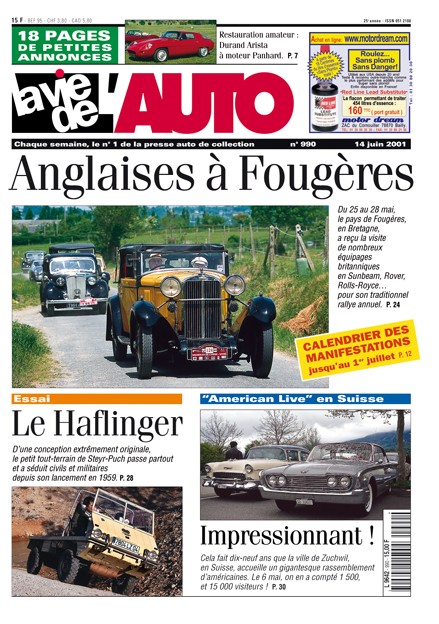 La Vie de l'Auto n° 990 du 14/06/2001