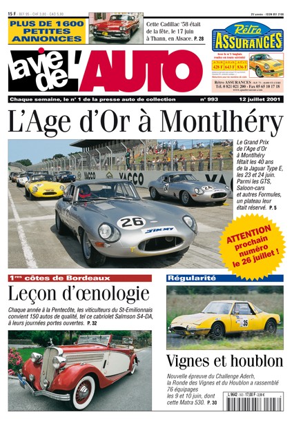 La Vie de l'Auto n° 993 du 12/07/2001