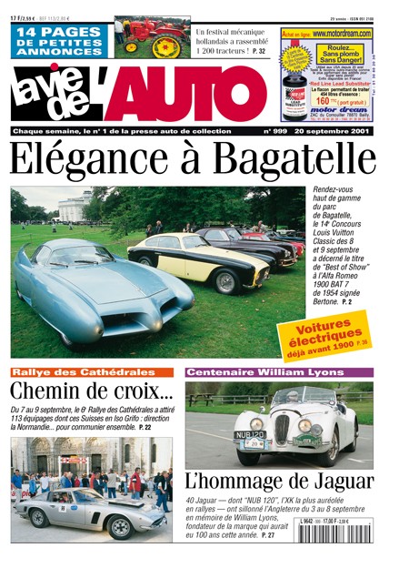 La Vie de l'Auto n° 999 du 20/09/2001