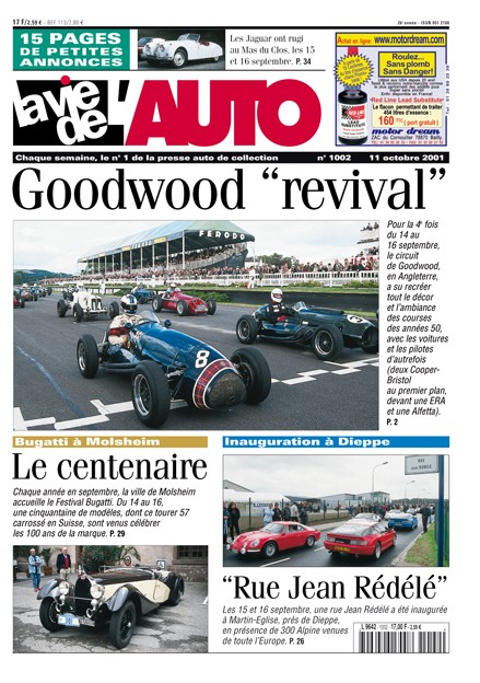 La Vie de l'Auto n° 1002 du 11/10/2001