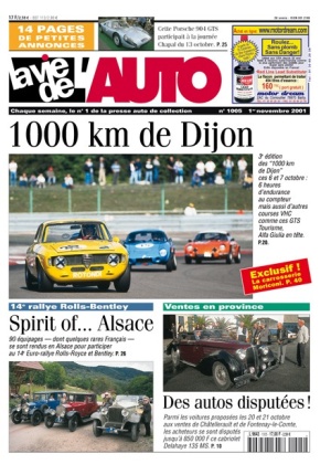 La Vie de l’Auto n° 1005 du 01/11/2001