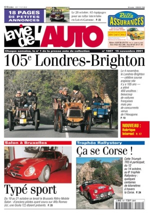 La Vie de l’Auto n° 1007 du 15/11/2001