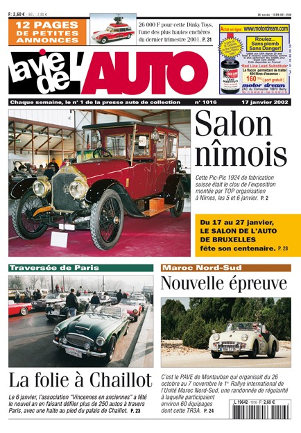 La Vie de l'Auto n° 1016 du 17/01/2002