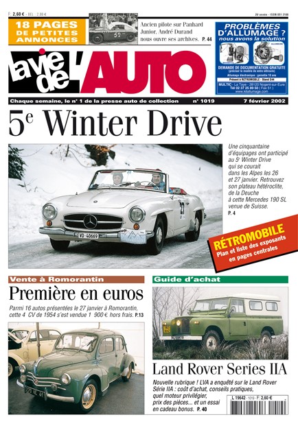 La Vie de l'Auto n° 1019 du 07/02/2002