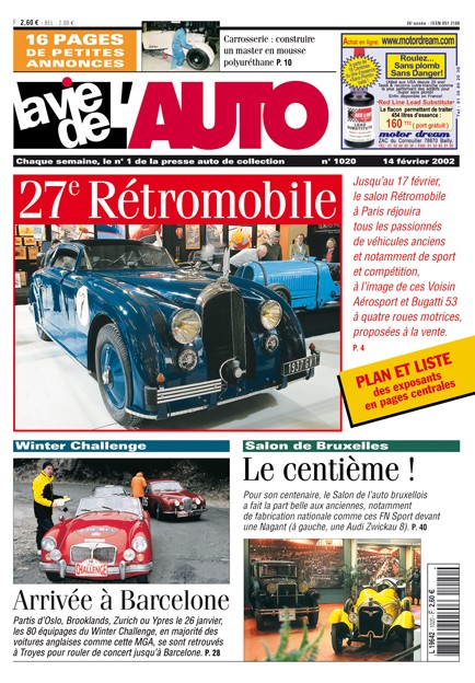 La Vie de l'Auto n° 1020 du 14/02/2002