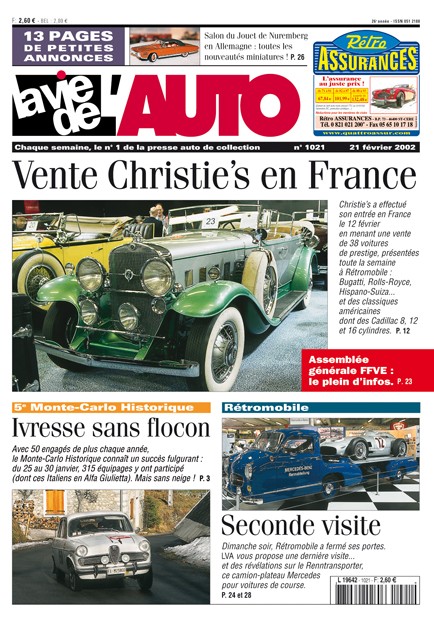 La Vie de l'Auto n° 1021 du 21/02/2002