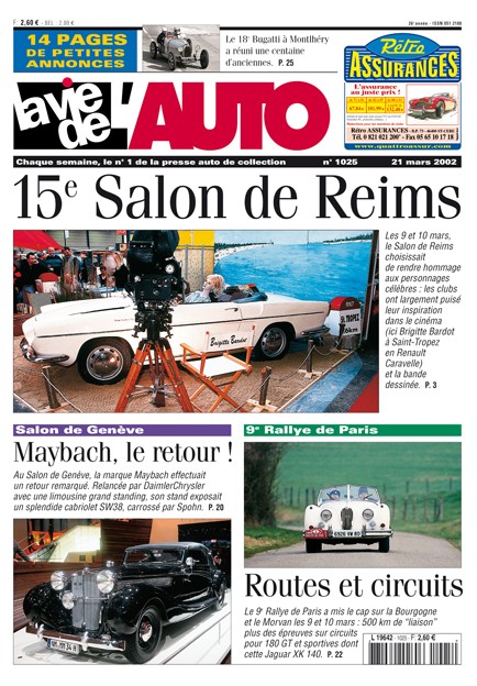 La Vie de l'Auto n° 1025 du 21/03/2002