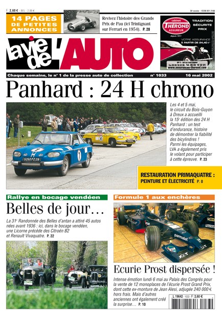 La Vie de l'Auto n° 1033 du 16/05/2002