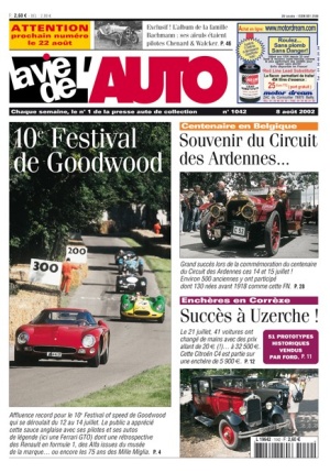 La Vie de l’Auto n° 1042 du 08/08/2002