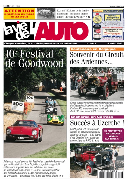 La Vie de l'Auto n° 1042 du 08/08/2002