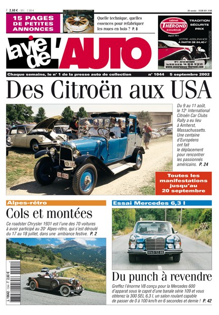 La Vie de l'Auto n° 1044 du 05/09/2002