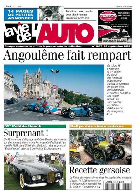 La Vie de l'Auto n° 1047 du 26/09/2002