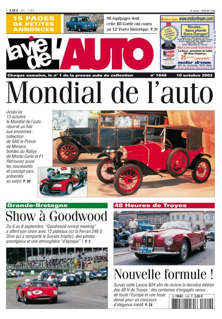 La Vie de l'Auto n° 1049 du 10/10/2002