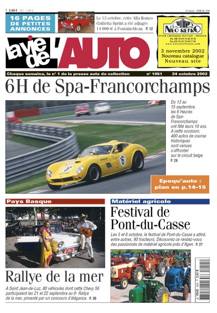 La Vie de l'Auto n° 1051 du 24/10/2002