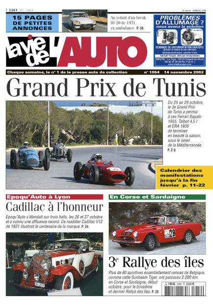 La Vie de l'Auto n° 1054 du 14/11/2002