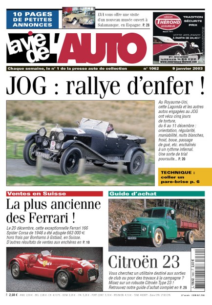 La Vie de l'Auto n° 1062 du 09/01/2003