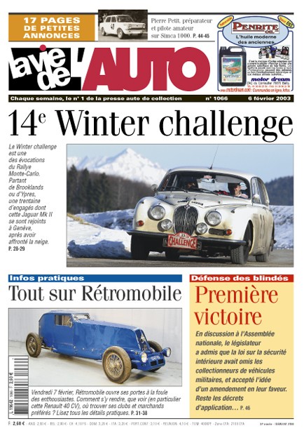 La Vie de l'Auto n° 1066 du 06/02/2003