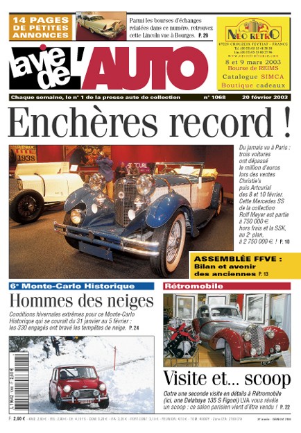 La Vie de l'Auto n° 1068 du 20/02/2003