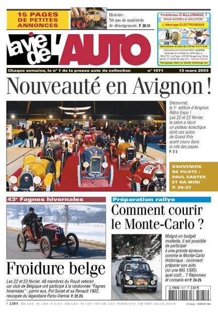 La Vie de l'Auto n° 1071 du 13/03/2003