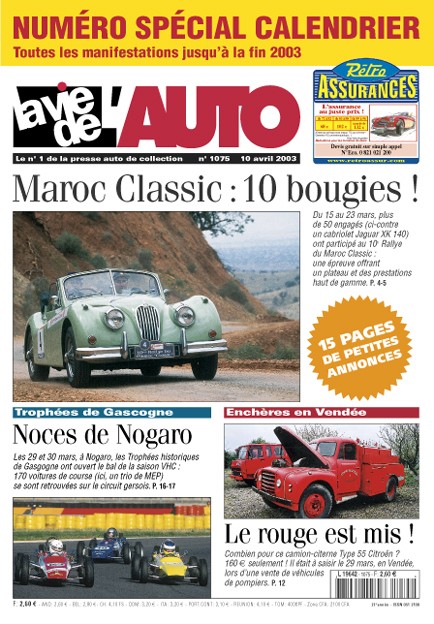 La Vie de l'Auto n° 1075 du 10/04/2003