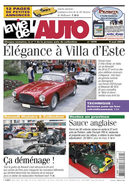 La Vie de l'Auto n° 1079 du 08/05/2003