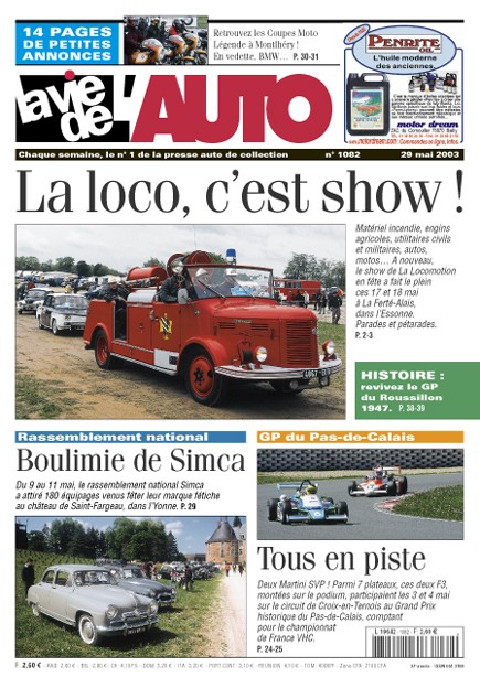 La Vie de l'Auto n° 1082 du 29/05/2003