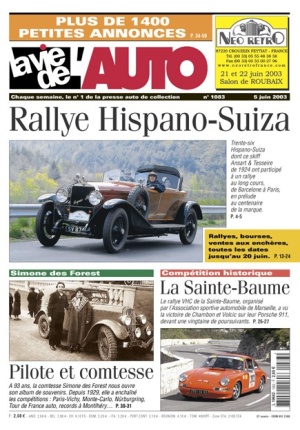 La Vie de l’Auto n° 1083 du 05/06/2003