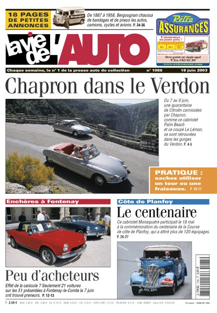 La Vie de l'Auto n° 1085 du 19/06/2003