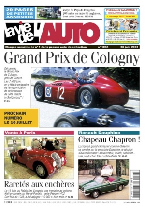 La Vie de l’Auto n° 1086 du 26/06/2003