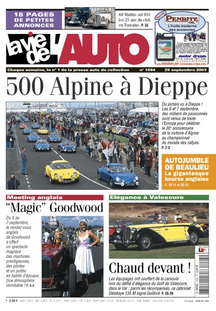 La Vie de l'Auto n° 1094 du 25/09/2003