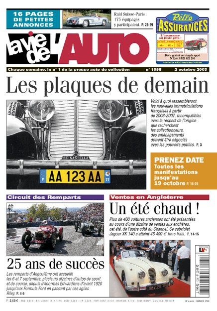 La Vie de l'Auto n° 1095 du 02/10/2003