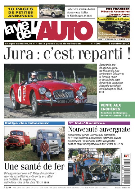 La Vie de l'Auto n° 1096 du 09/10/2003