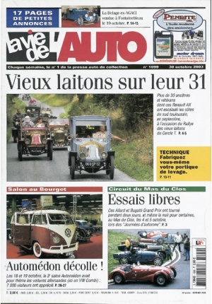 La Vie de l’Auto n° 1099 du 30/10/2003