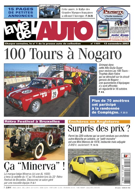 La Vie de l'Auto n° 1101 du 13/11/2003