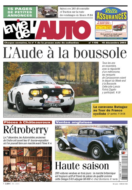 La Vie de l'Auto n° 1106 du 18/12/2003
