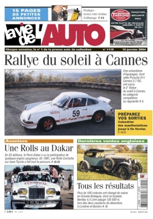 La Vie de l’Auto n° 1110 du 15/01/2004