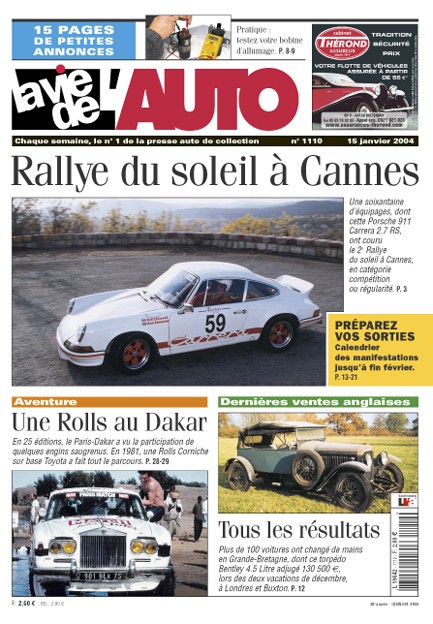 La Vie de l'Auto n° 1110 du 15/01/2004
