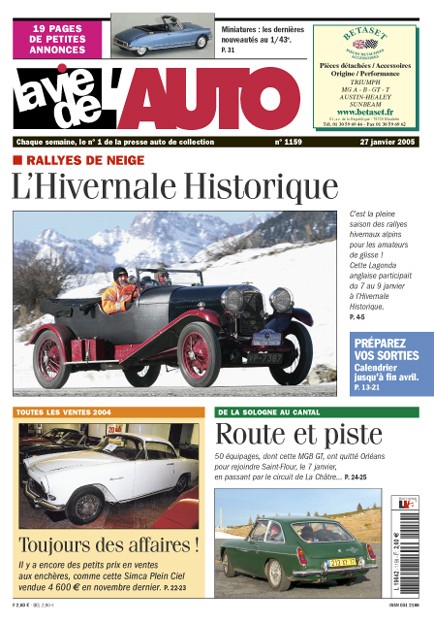 La Vie de l'Auto n° 1159 du 27/01/2005