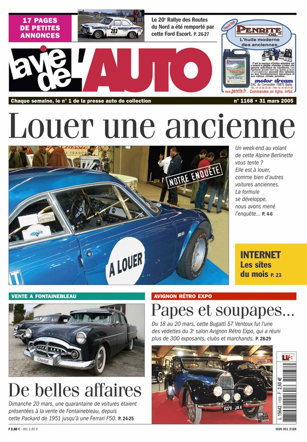 La Vie de l'Auto n° 1168 du 31/03/2005