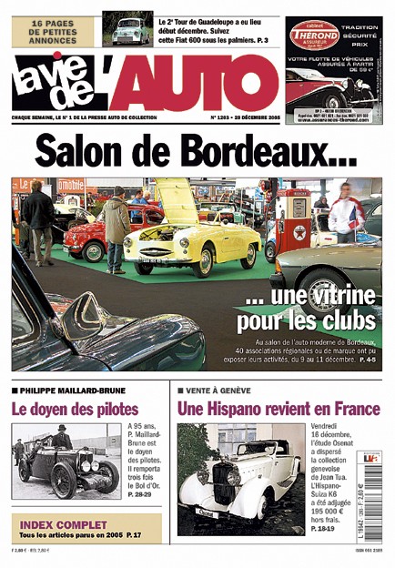 La Vie de l'Auto n° 1203 du 29/12/2005