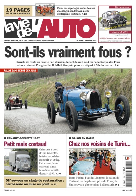 La Vie de l'Auto n° 1263 du 26/03/2007