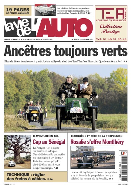 La Vie de l'Auto n° 1287 du 15/10/2007