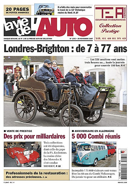 La Vie de l'Auto n° 1293 du 26/11/2007