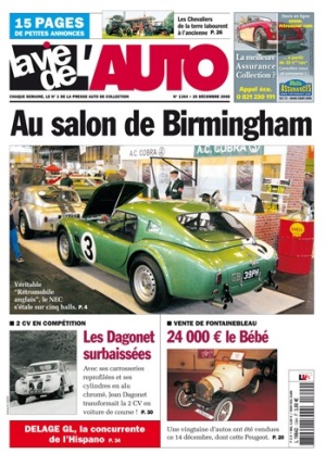 La Vie de l’Auto n° 1344 du 25/12/2008