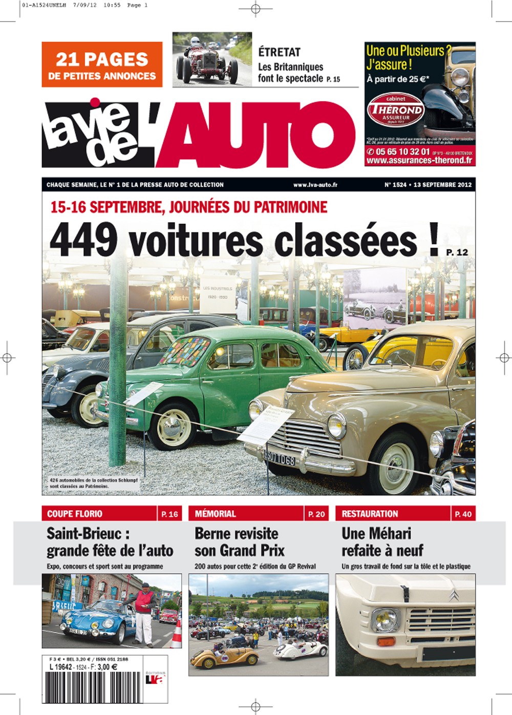 La Vie de l'Auto n° 1524 du 13/09/2012