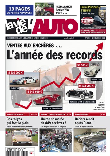 La Vie de l'Auto n° 1533 du 15/11/2012