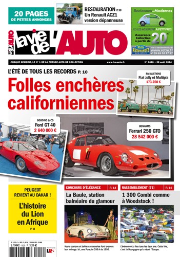 La Vie de l'Auto n° 1626 du 28/08/2014