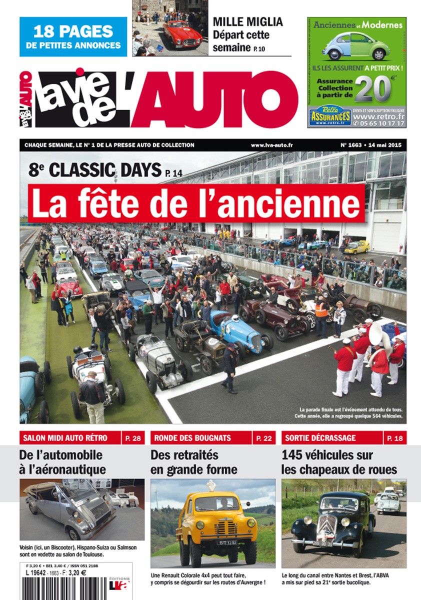 La Vie de l'Auto n° 1663 du 14/05/2015