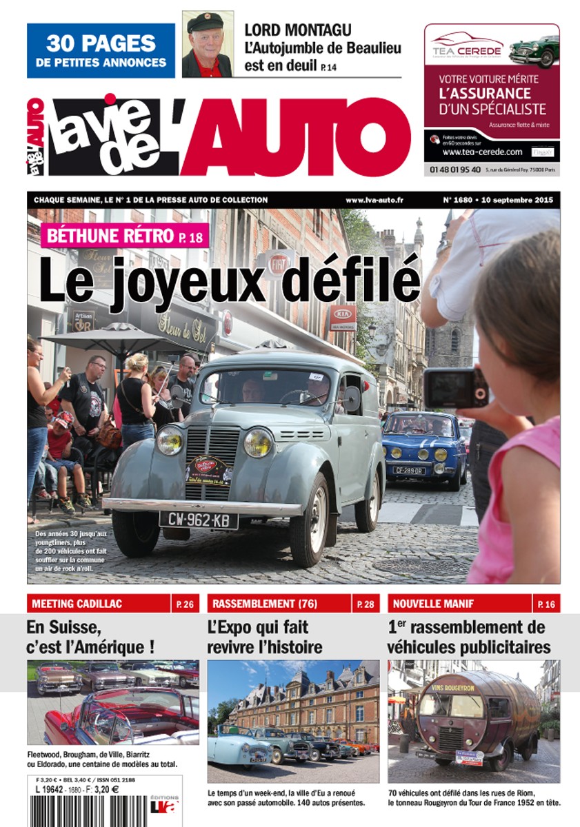 La Vie de l'Auto n° 1680 du 10/09/2015