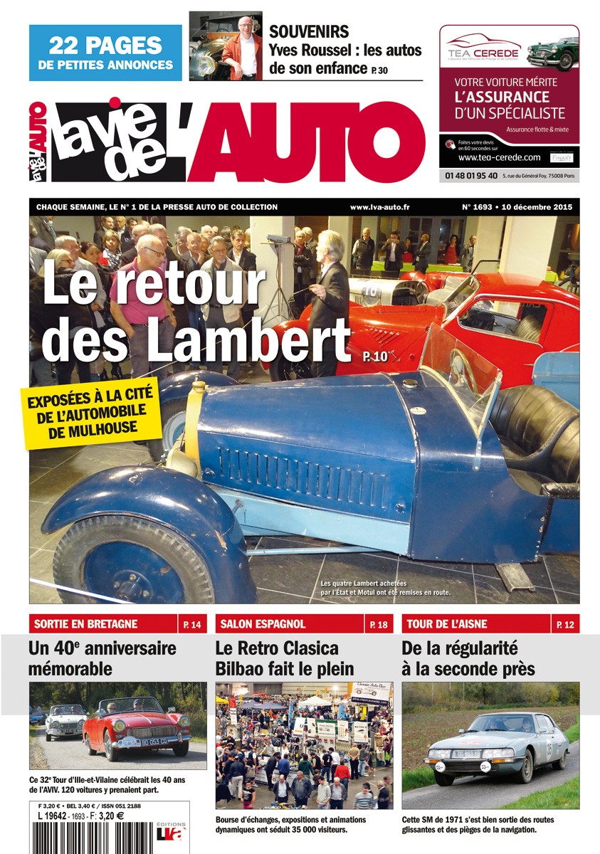 La Vie de l'Auto n° 1693 du 10/12/2015